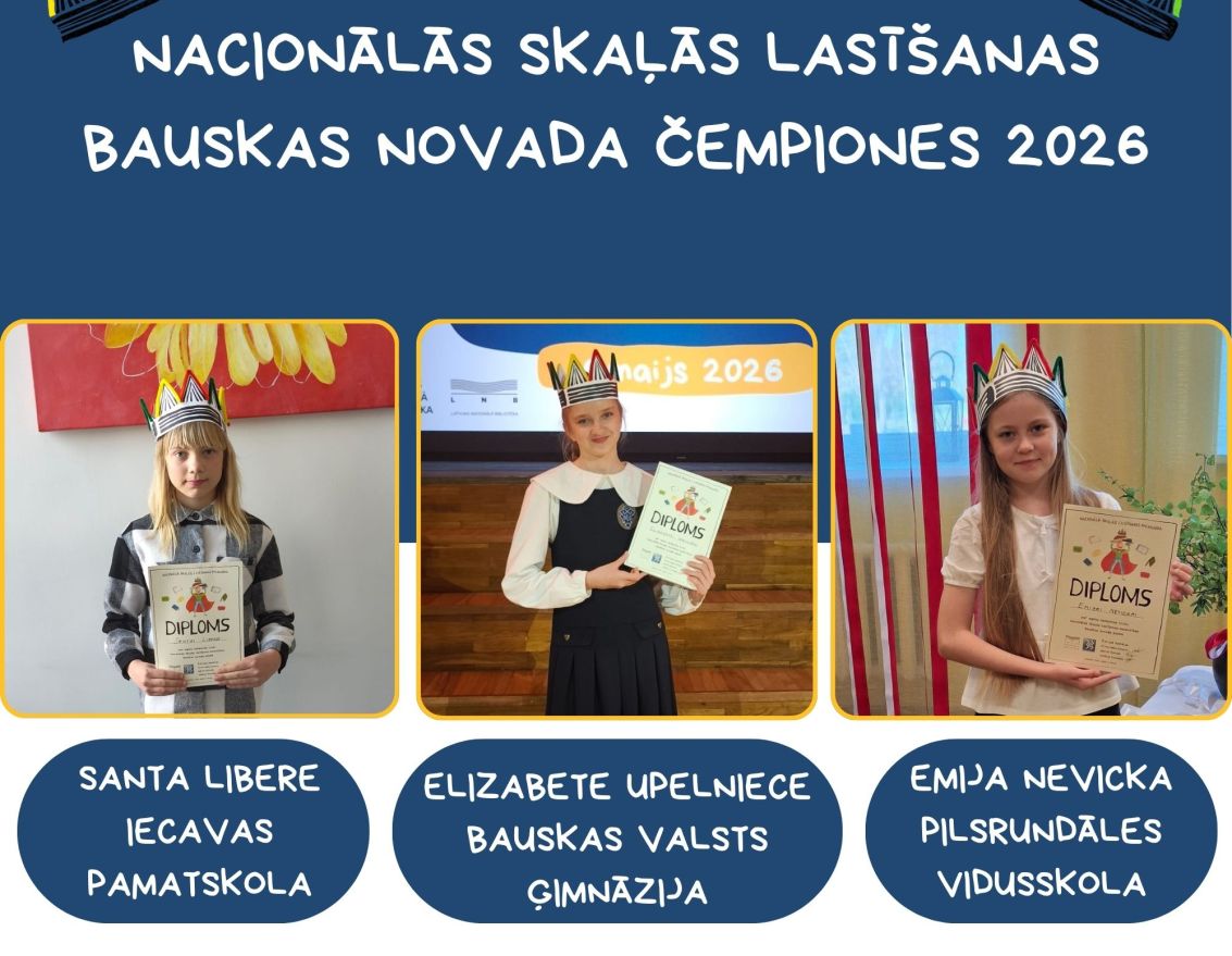 Aizvadīts Nacionālās Skaļās lasī&scaron;anas sacensību Bauskas novada posms