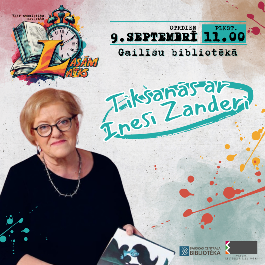 Lasāmlaiks Gailīšu bibliotēkā: tikšanās ar Inesi Zanderi