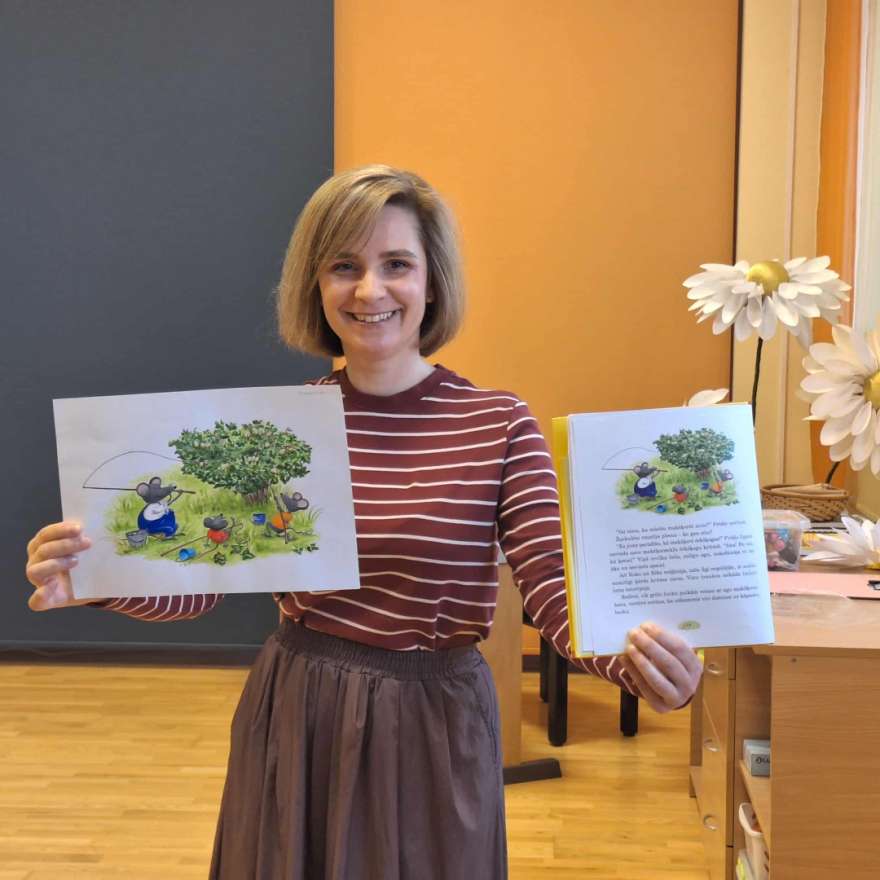 Tikšanās ar bērnu grāmatu autori Eviju Gulbi