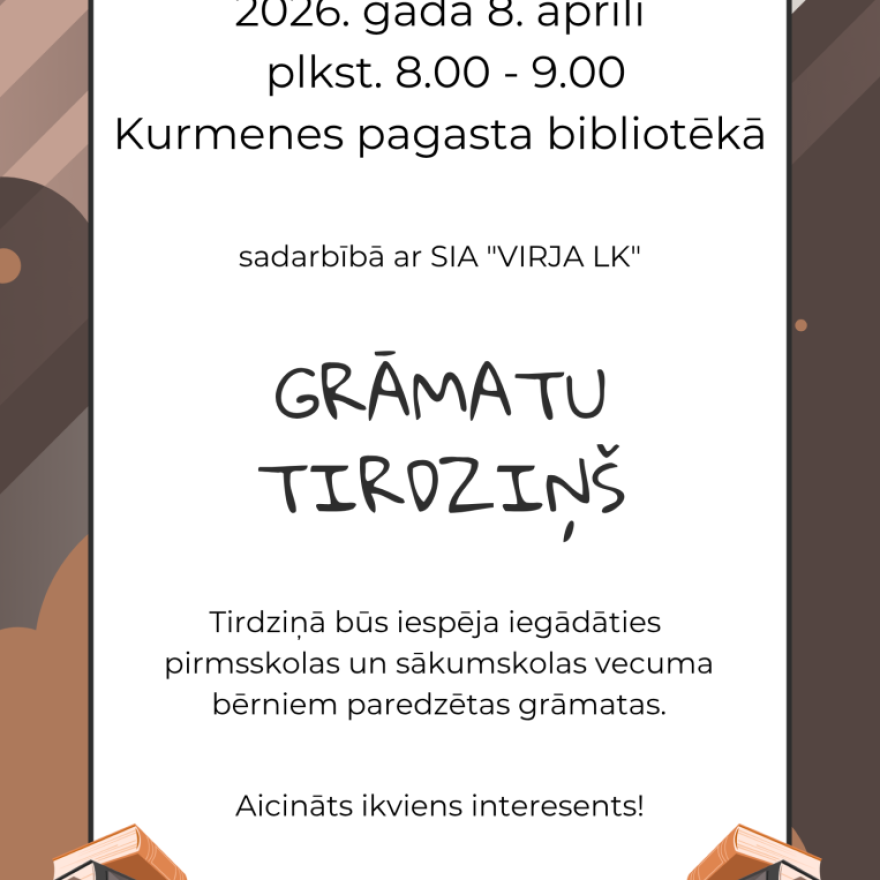 Grāmatu tirdziņš Kurmenes bibliotēkā