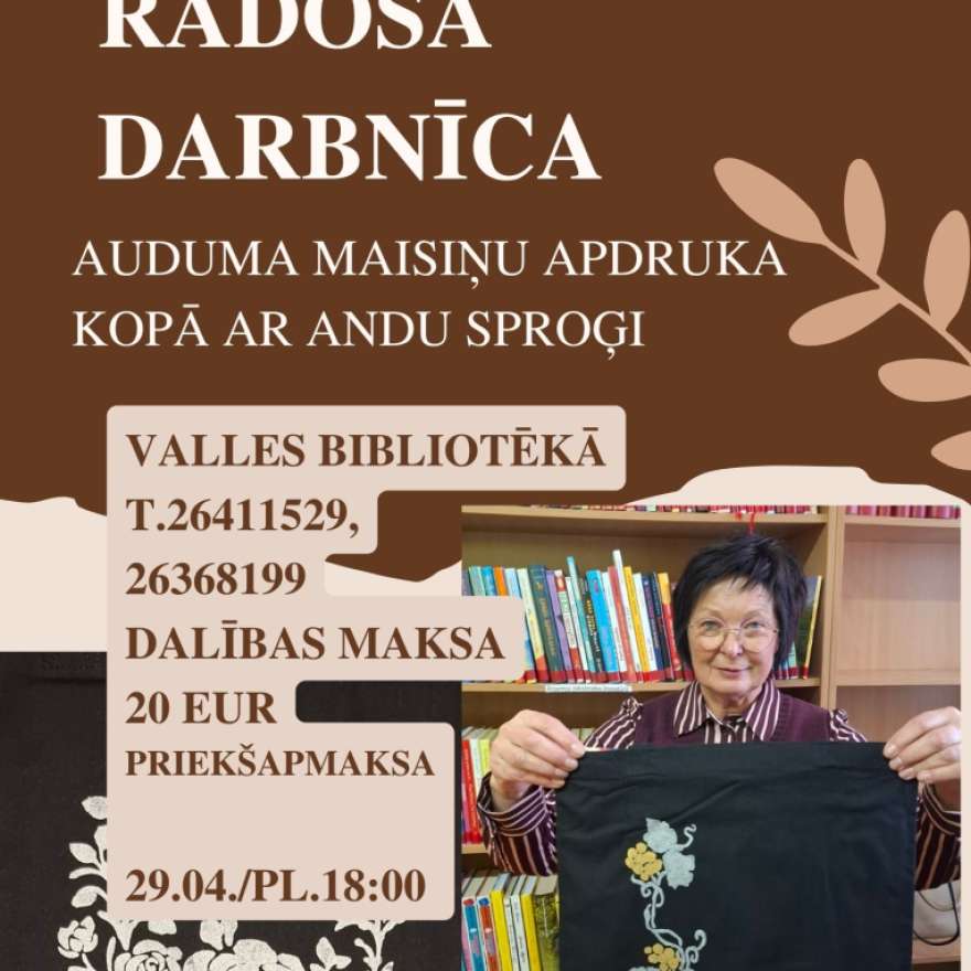 Radošā darbnīca Valles bibliotēkā