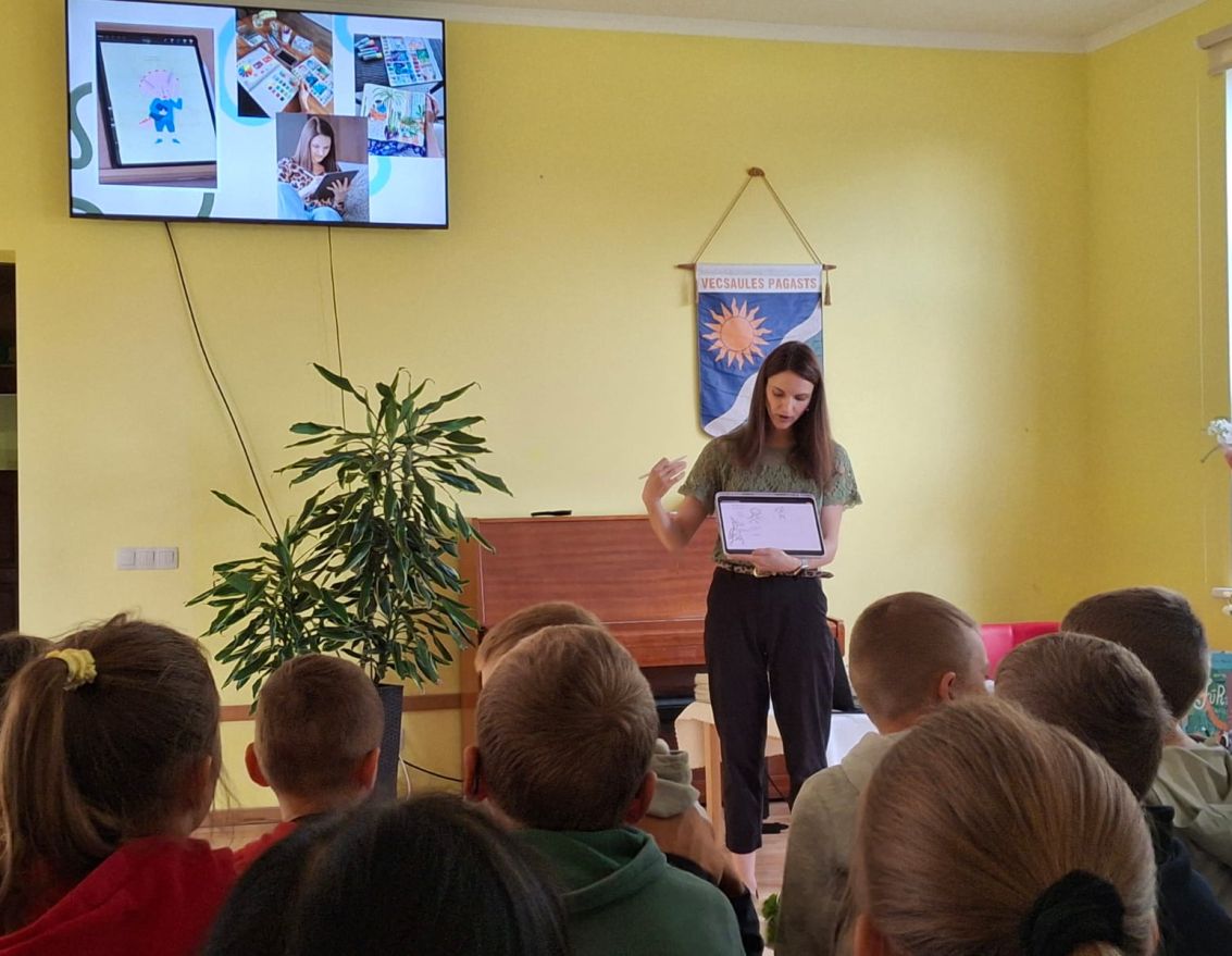 Aizvadīta tikšanās ar grāmatu autori un ilustratori Daci Krēsliņu