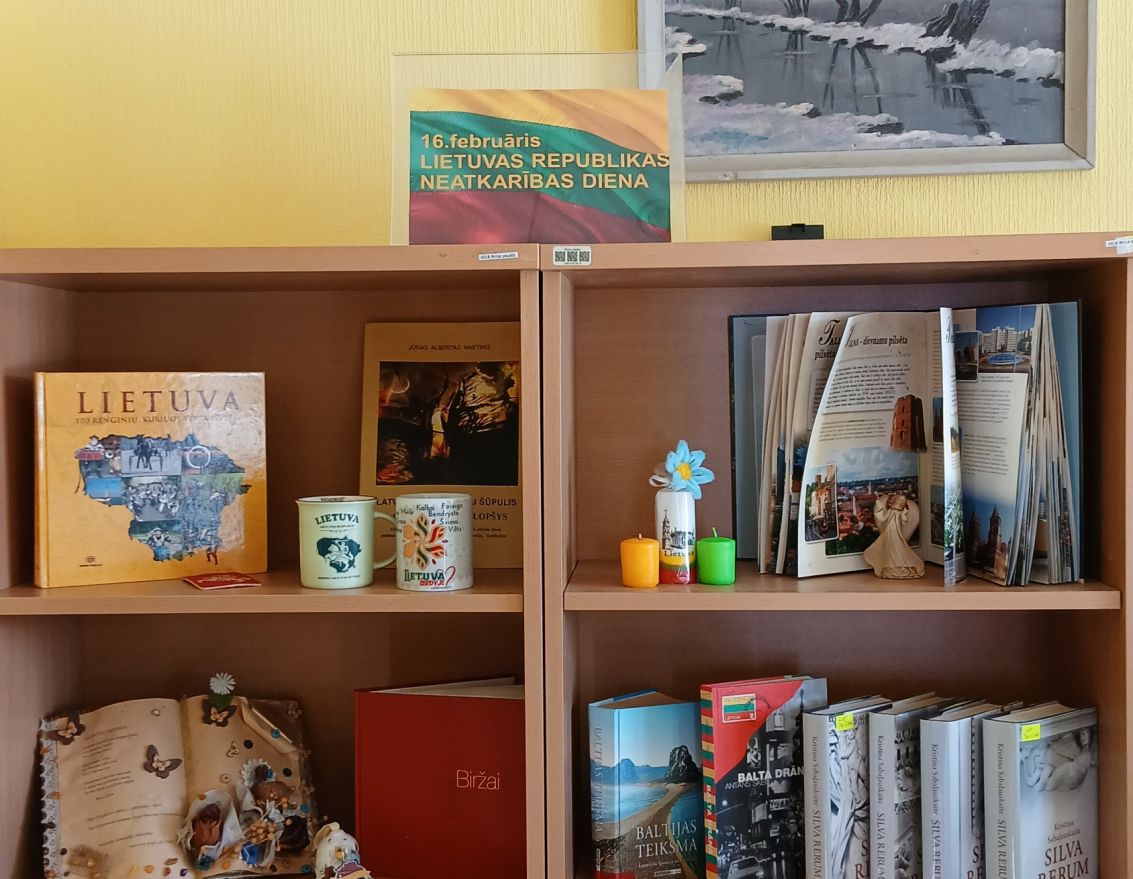 Lietuvas Neatkarības diena Skaistkalnes pagasta bibliotēkā "Upe mūs &scaron;ķir, bet tilts vieno"