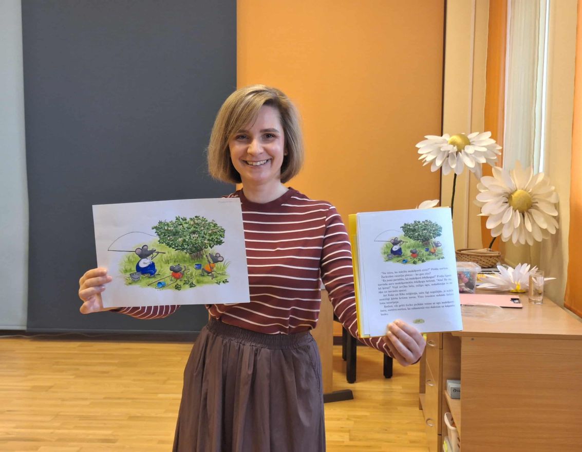 Tikšanās ar bērnu grāmatu autori Eviju Gulbi