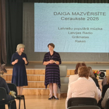 Aizvadīta tikšanās ar latviešu muzikoloģi, žurnālisti un radio personību Daigu Mazvērsīti