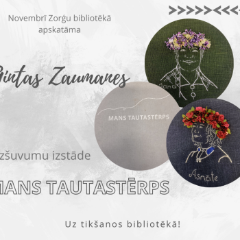 Rotu mākslinieces Gintas Zaumanes miniatūrizšuvumu izstāde Zorģu biblitēkā