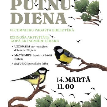 Izzino&scaron;a "Putnu dienas" aktivitāte bibliotēkā