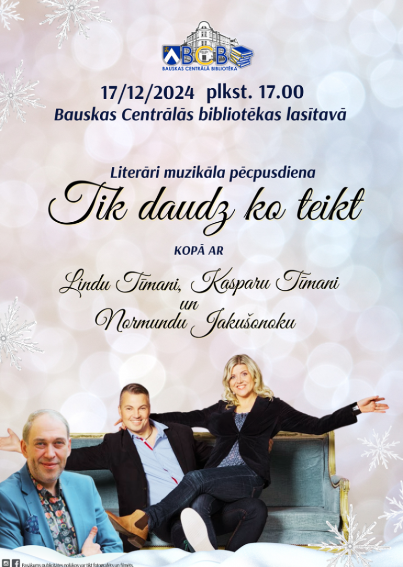 Literāri muzikāla pēcpusdiena "Tik daudz ko teikt"