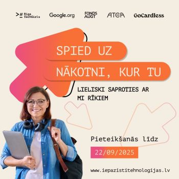 Sākusies pieteikšanās programmai "Iepazīsti tehnoloģijas"